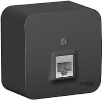 Розетка телефонная накладная Systeme Electric Blanca 1-м. RJ11 антрацит картинка